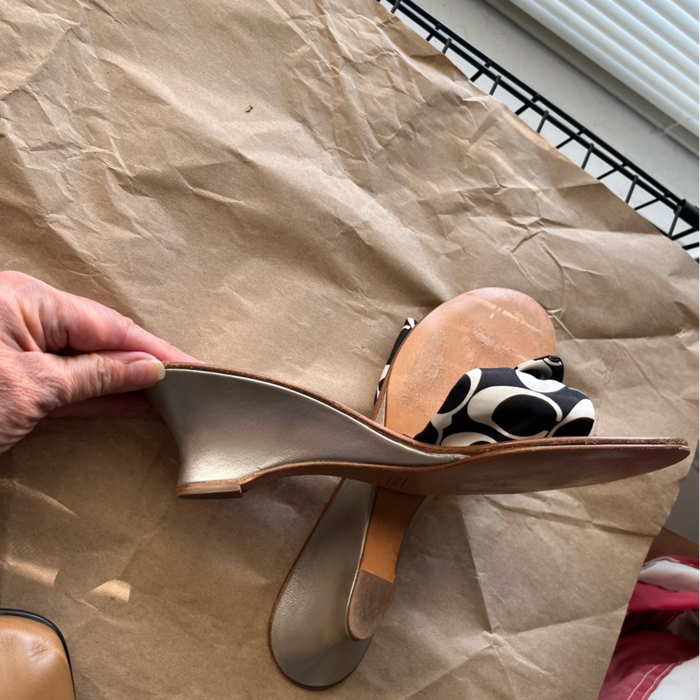 Coach Silver Women's low-heeled dressy sandals $35